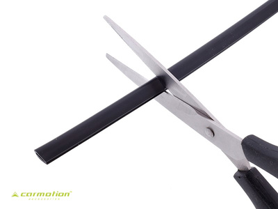 Odbojniki na rant drzwi, 65 cm, czarny mat, 2 szt.