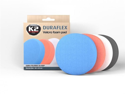 Gładka, średniościerna, mocowanie - rzep, średnica 150 mm - K2 Duraflex Gąbka Polerska Średniościerna