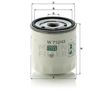 Filtr oleju Mann W 712/43
