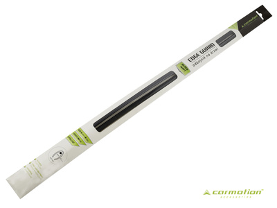 Odbojniki na rant drzwi, 65 cm, czarny mat, 2 szt.