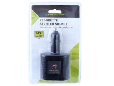 Rozgałęziacz zapalniczki podwójny, czarny