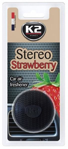 Samochodowy odświeżacz powietrza w formie głośniczka - K2 Stereo Strawberry
