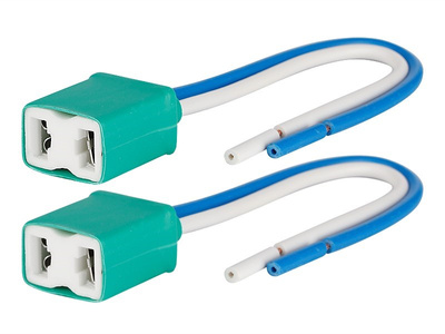 Gniazdo żarówki H7 proste, ceramiczne,przewód 15 cm, 2 szt.